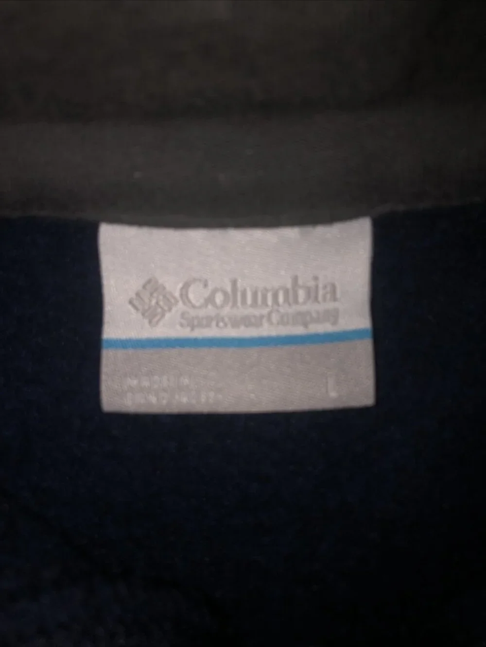 Columbia Sweater Pullover 1/4 Zip Size Large Blue Casual Fall Winter SOFT